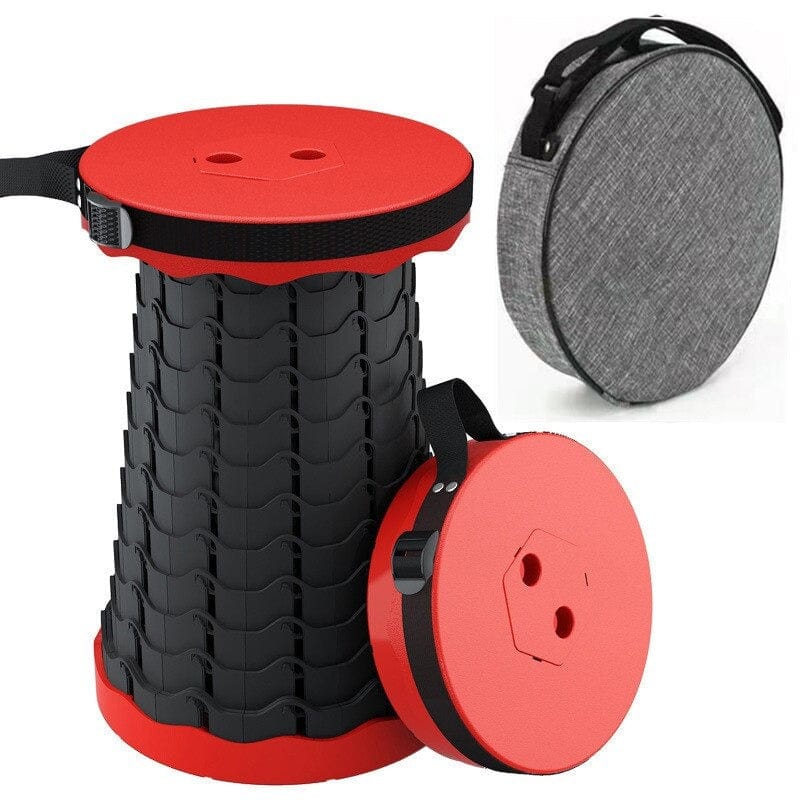 伸縮式折りたたみ式スツール(+保管バッグが提供)